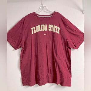 Nike Florida State University Men’s T Shirt, 3XL, Faded Maroon/Gold